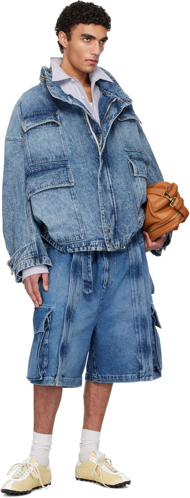 Jakke HED MAYNER Hed Mayner Flap Pocket Denim Jacket Blå | HMMA67024A-HA190, 3