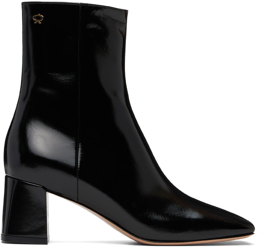 Sneakers og sko Gianvito Rossi Freeda Leather Ankle Boots Sort | G73028-55RIC-NUI, 0