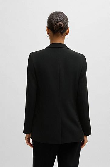 Jakke BOSS Crepe Regular-Fit Jacket Sort | 50490053, 1