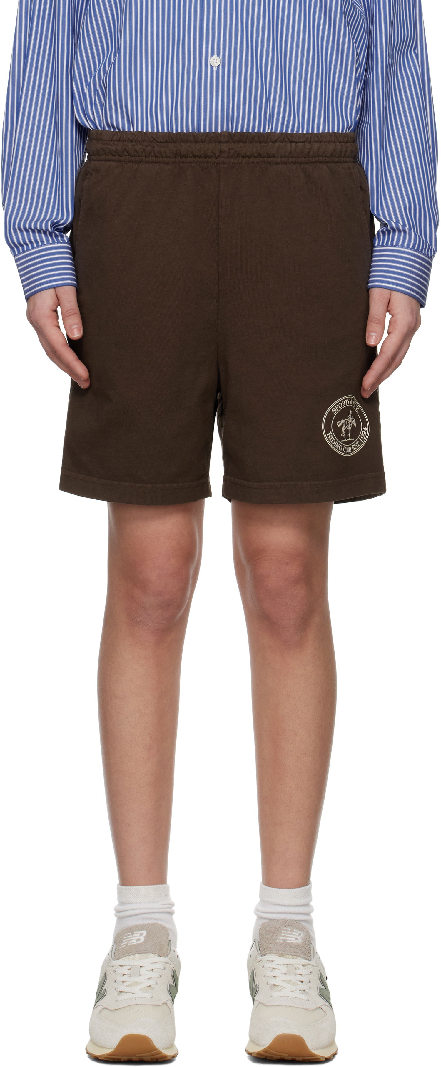Shorts Sporty & Rich Sporty & Rich 'Riding Club' Gym Shorts Brun | SH039612244BR03, 0