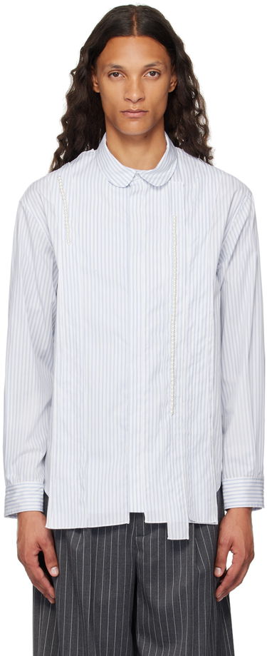 Skjorte Simone Rocha Simone Rocha Beaded Inverted Seam Shirt Blå | 5275B 1026, 0