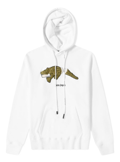 Sweatshirt Palm Angels Croccodile Popover Hoody Hvid | PMBB058C99FLE0020155