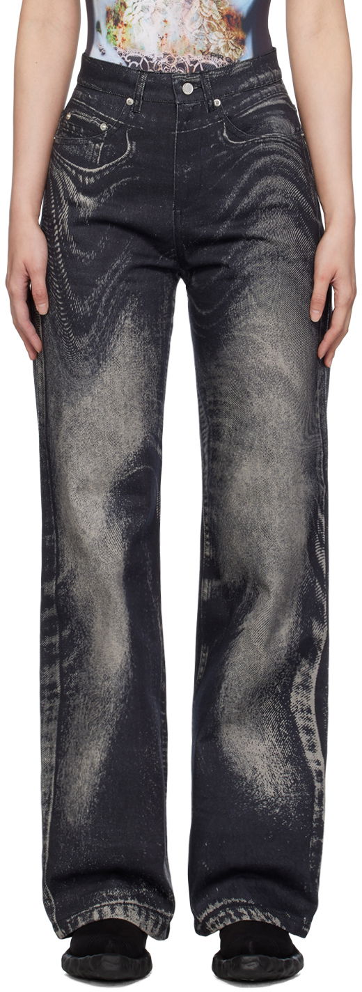 Jeans Camper Camperlab Printed Jeans Sort | AU00006-003, 0