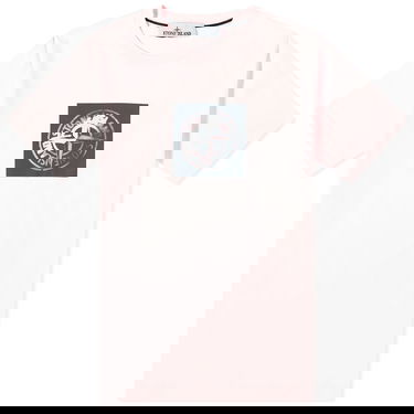 T-shirt Stone Island Institutional One Badge Print T-Shirt Lyserød | 80152NS83-V0080, 0