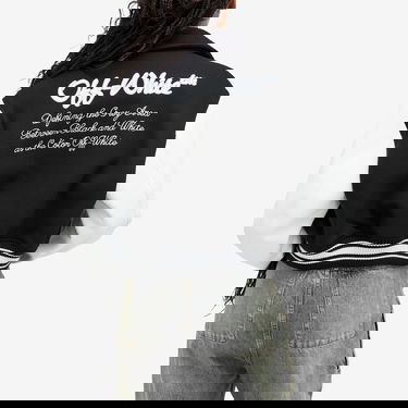 Bomberjakke Off-White Off-White WO Simple Cropped Varsity Jacket, Size Small Sort | OWEK00DS25FAB0011001, 3