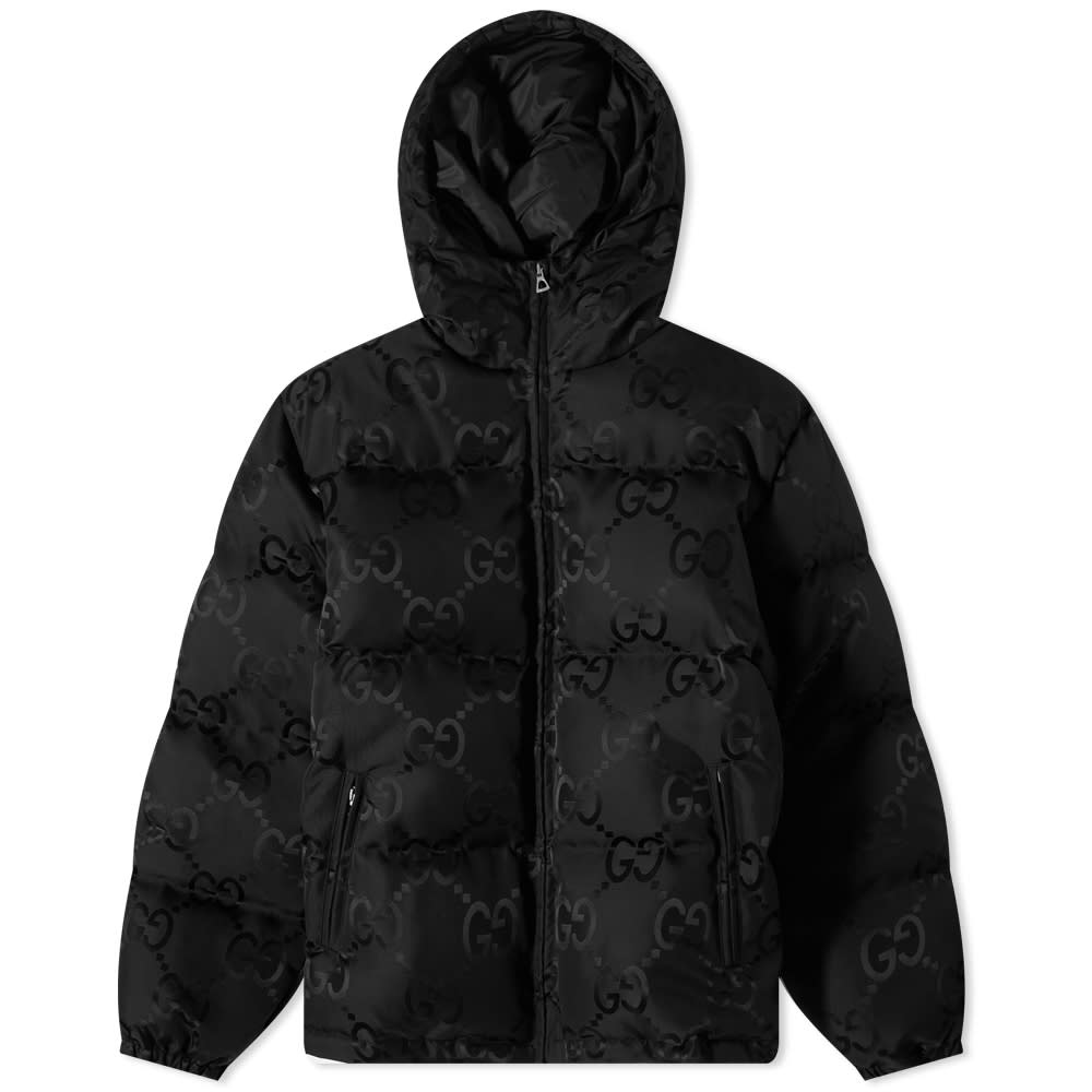 Puffer jakke Gucci GG Jaquard Down Jacket Sort | 698710-Z8A2S-1000, 0