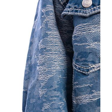 Jakke Karl Kani Karl Kani OG K Distress Camo Denim Jacket Blå | KK-60710032, 4
