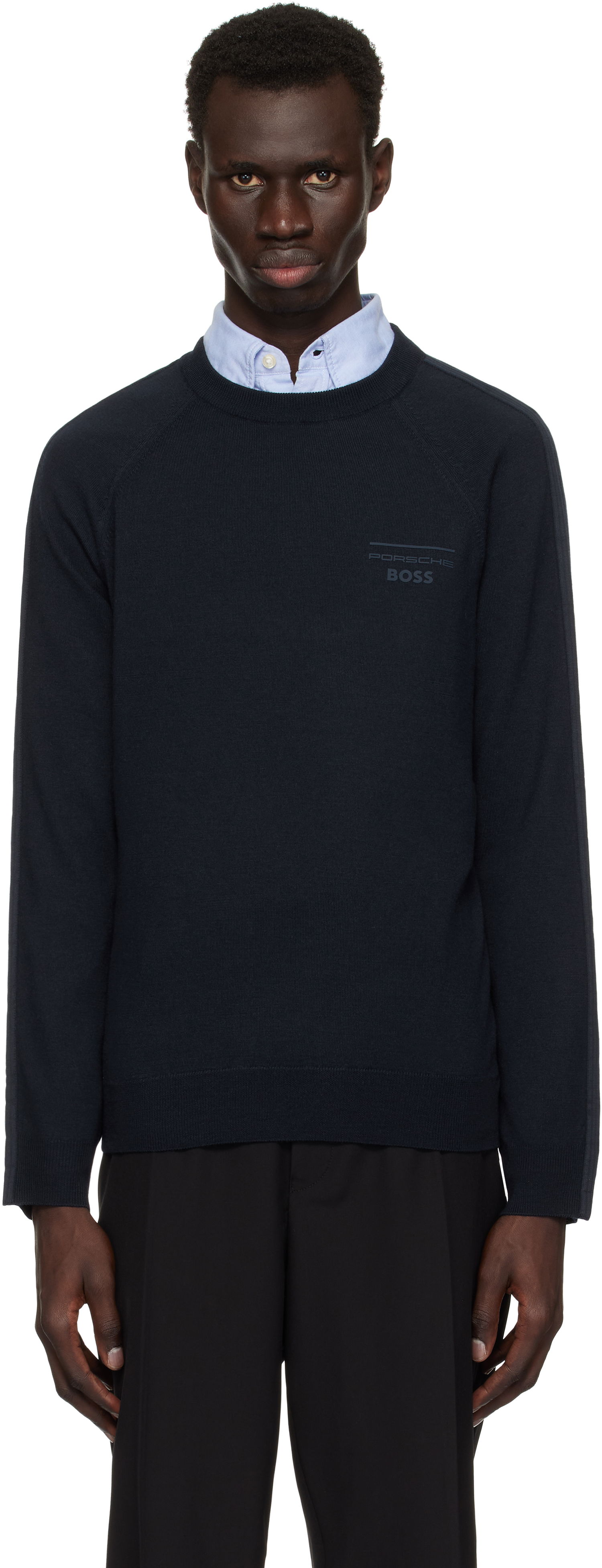 Sweater BOSS Porsche Edition Logo Sweater Mørkeblå | 50531197, 0