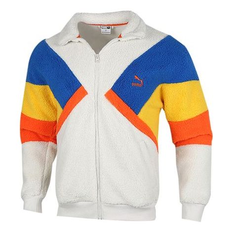 Jakke Puma Retro Block Sherpa Stand Collar Casual Jacket Flerfarvet | 530808-05, 0