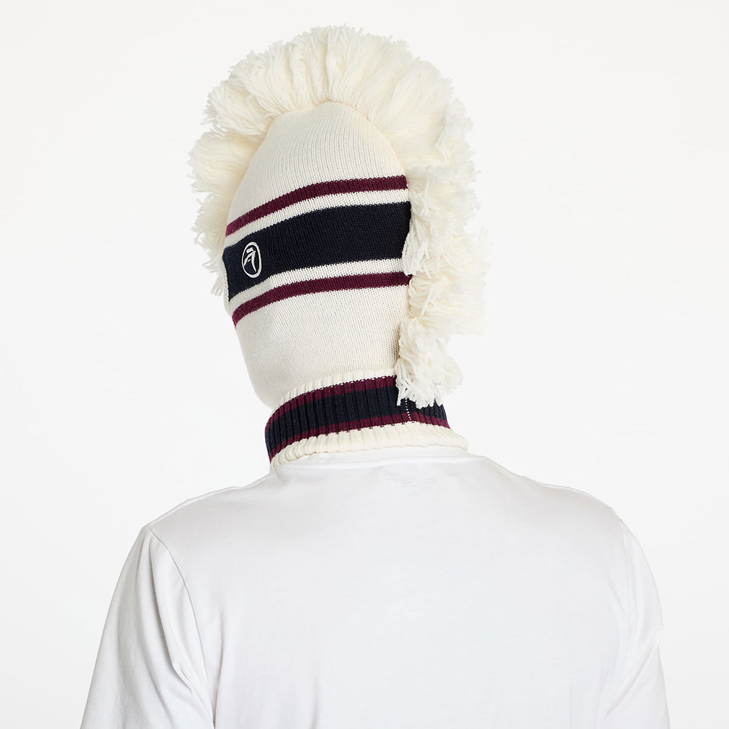 Beanie Ambush Fringe Knit Balaclava Tofu/ Tofu Universal Hvid | BMLC001F24KNI0013131, 1