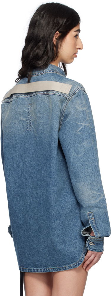 Skjorte Rick Owens Rick Owens DRKSHDW Hollywood Denim Overshirt Blå | DS01E3705 DWB, 2