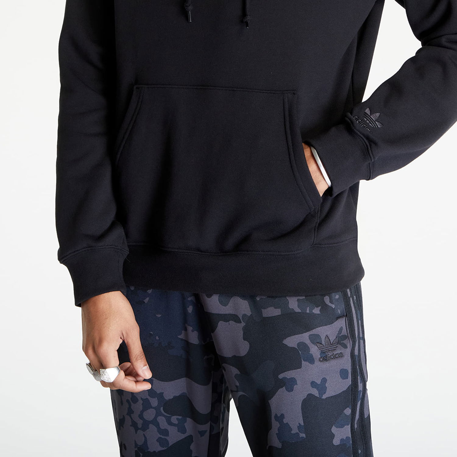 Sweatshirt adidas Originals Trefoil Hood 3 Black Sort | IM9678, 1