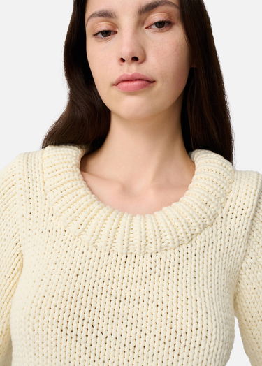 Sweater AXEL ARIGATO Arch Chunky Knit Cropped Sweater Hvid | A3340001, 5