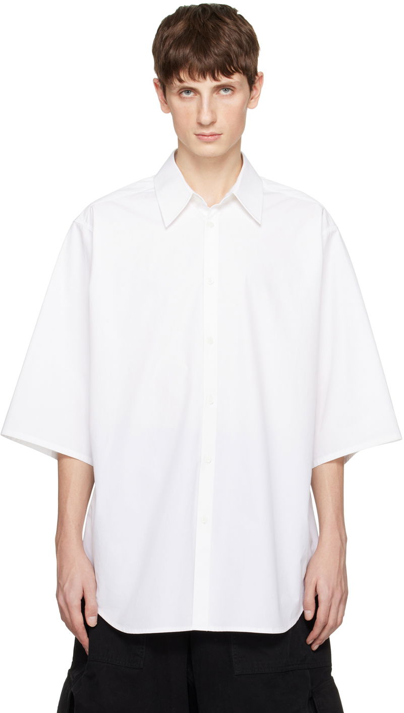 Skjorte We11done 3/4 Sleeve Shirt Hvid | WD-SH1-23-213-M-WH, 0