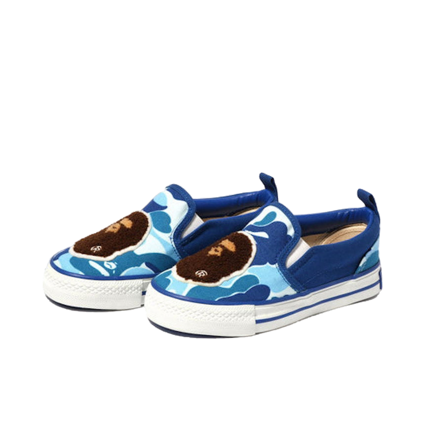 Sneakers og sko BAPE Bathing Ape Head Slip-On ABC Camo (PS) Blå | 1I30-391-001 BLU