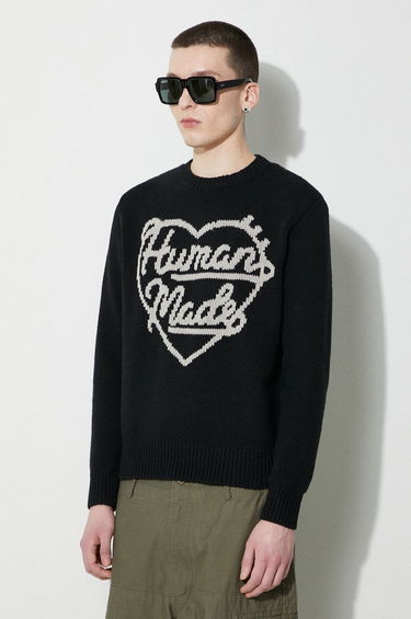 Sweater Human Made Low Gauge Knit Sweater Sort | HM27CS038, 3
