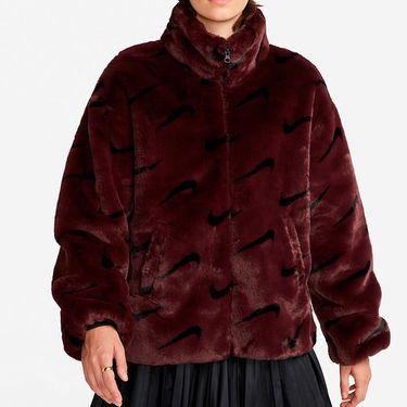 Jakke Nike Plush Jacket Bourgogne | DQ6842-652, 1