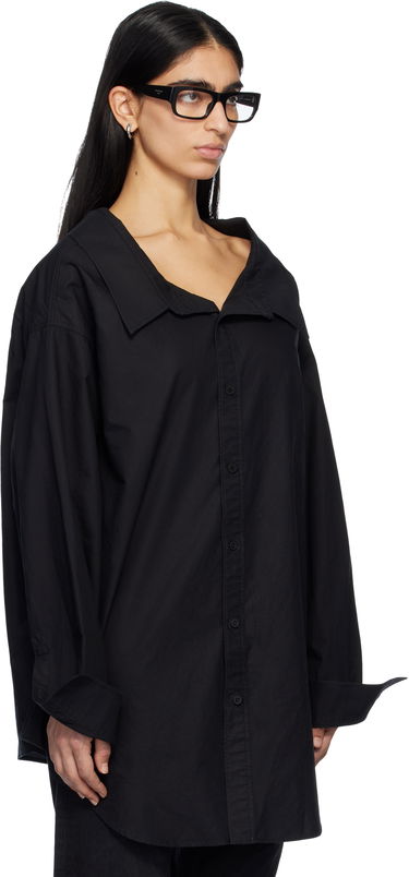 Skjorte Balenciaga Off Shoulder Long Shirt Sort | 809072 TNM60, 1