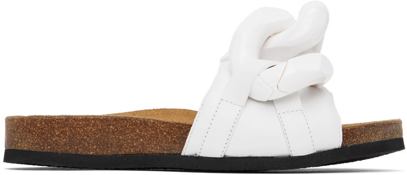 Tilbehør JW Anderson JW Anderson Chain Slides Hvid | ANW36015A