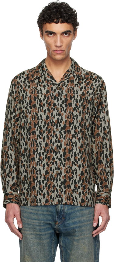 Skjorte WACKO MARIA WACKO MARIA Leopard Print Shirt Brun | 25SSE-WMS-HI02, 0