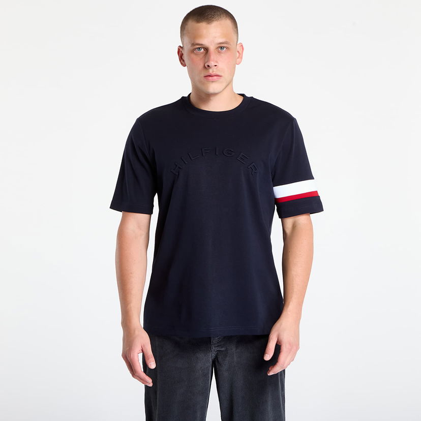 T-shirt Tommy Hilfiger T-shirt Rwb Insert Tee Desert Sky Mørkeblå | MW0MW40018-DW5