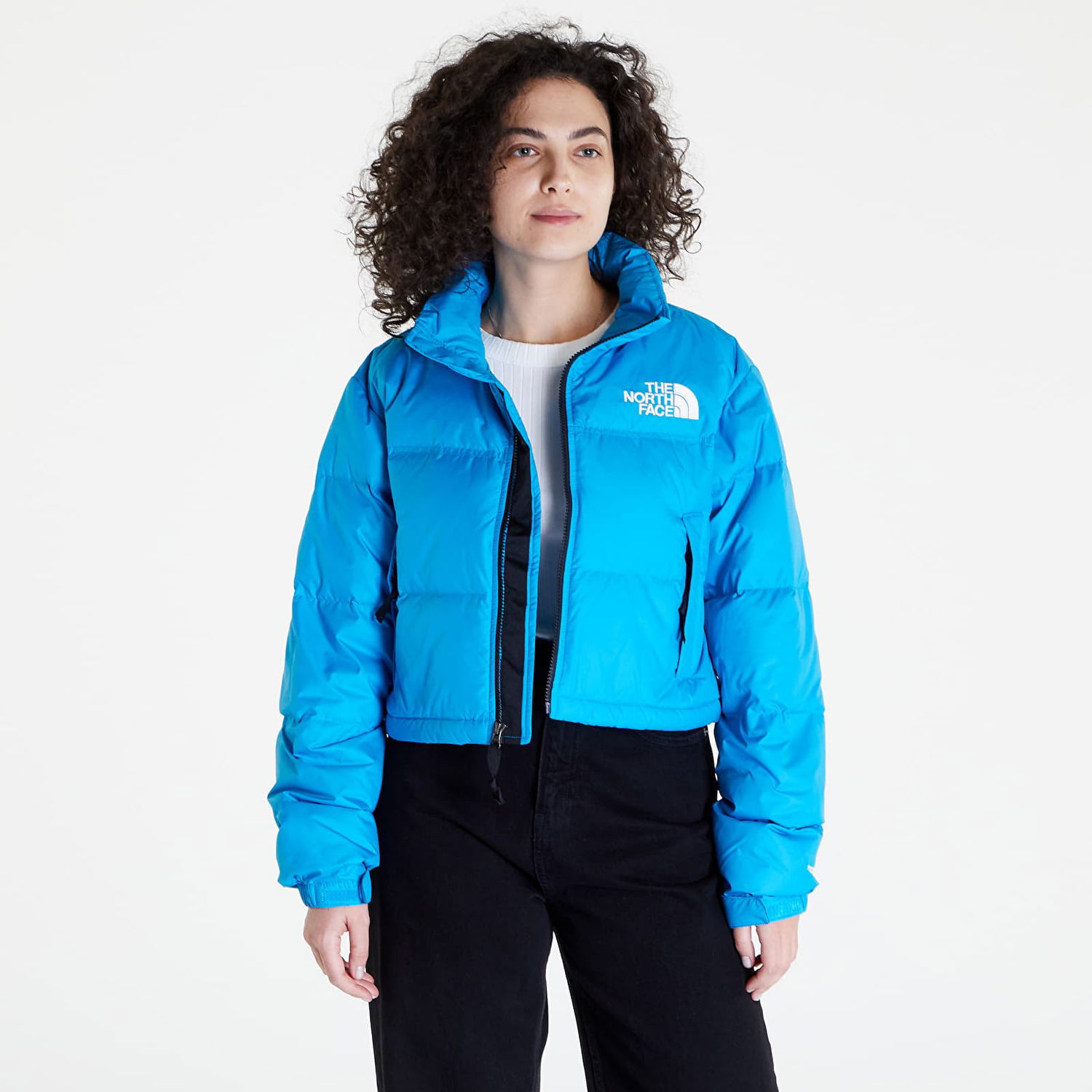 Puffer jakke The North Face Nuptse Short Jacket Blå | NF0A5GGEJA71, 0