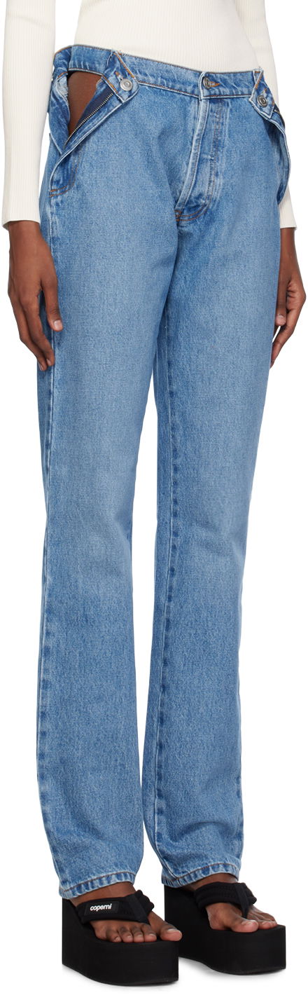 Jeans Coperni Open Hip Denim Jeans Blå | COPP67202, 1