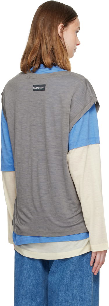 T-shirt Marine Serre Marine Serre Merino Jersey T-shirt Set Flerfarvet | UTT011ARJER0023, 2