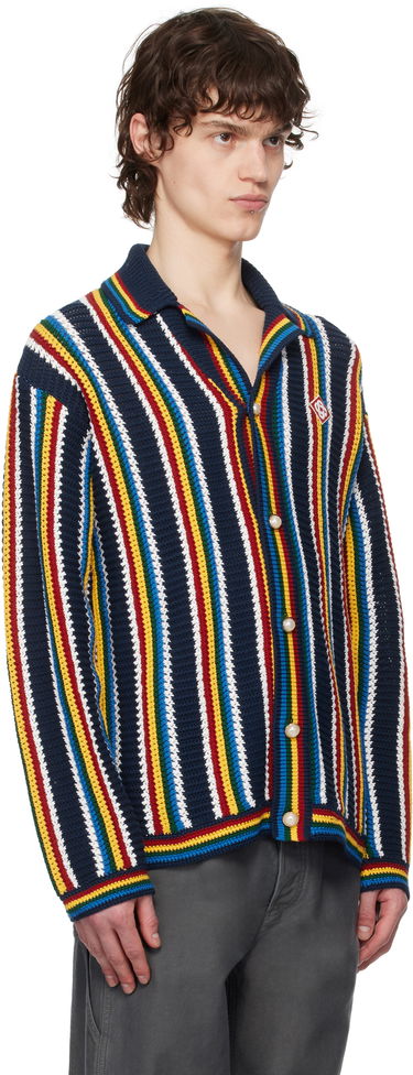 Sweater Casablanca Casablanca Stripe Crochet Cardigan Flerfarvet | MPS25-KW-836-01, 1