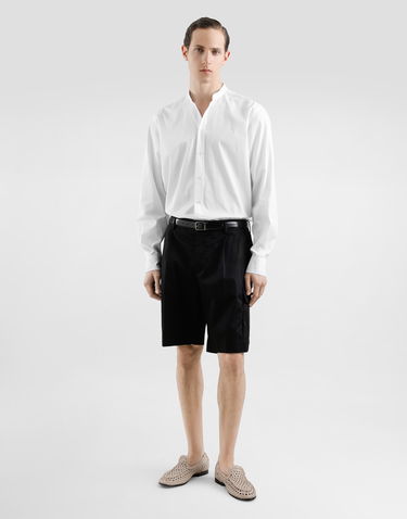 Skjorte Dolce & Gabbana Dolce & Gabbana Mandarin Collar Cotton Shirt Hvid | G5HR1TFU5T9W0800, 1