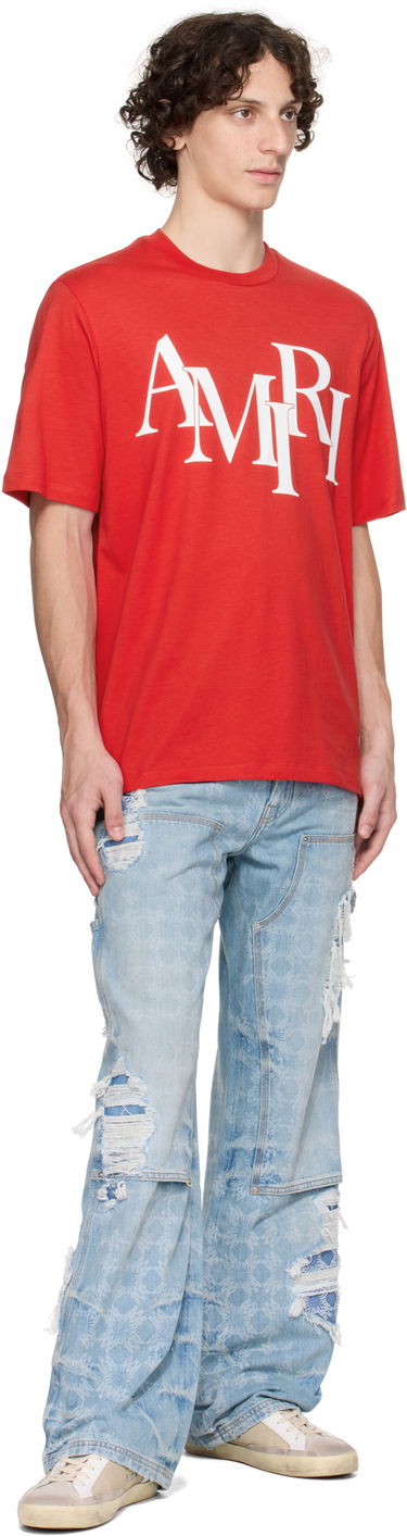 T-shirt AMIRI Staggered Logo T-Shirt Sort | AMJYTE1149, 3