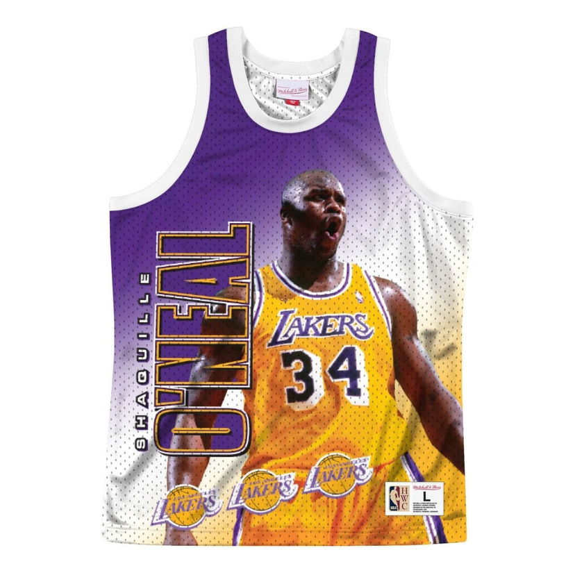 Tanktop Mitchell & Ness Mitchell & Ness NBA Los Angeles Lakers Shaquille O'Neal Jersey Lilla | MSTKMI19002-LALWHITSON