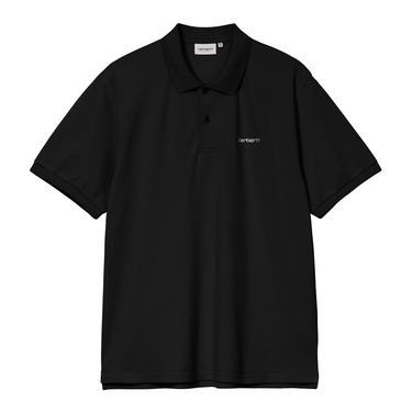 Polo skjorte Carhartt WIP Short Sleeve Script Polo Sort | I035231_9, 3