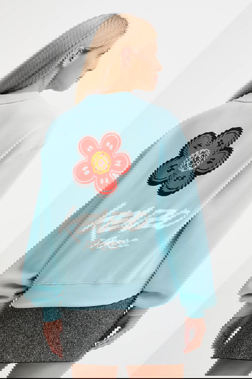 Sweatshirt KENZO Kenzo x Futura Graphic Print Sweatshirt Blå | FF62SW4504MB, 0