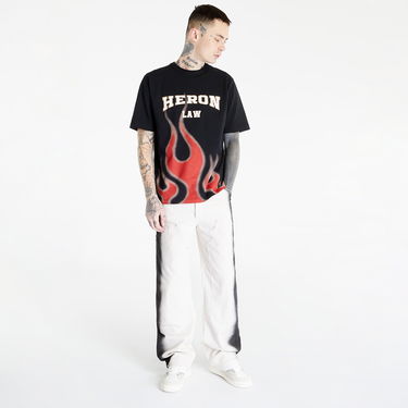 T-shirt HERON PRESTON Heron Law Flames Tee Sort | HMAA032S23JER0071025, 3