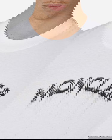 T-shirt Moncler Matt Black Logo T-Shirt Hvid | 8C0000289A17 001, 5