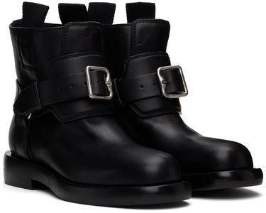 Tøj Burberry Burberry Leather Cobble Boots Sort | 8101287, 3
