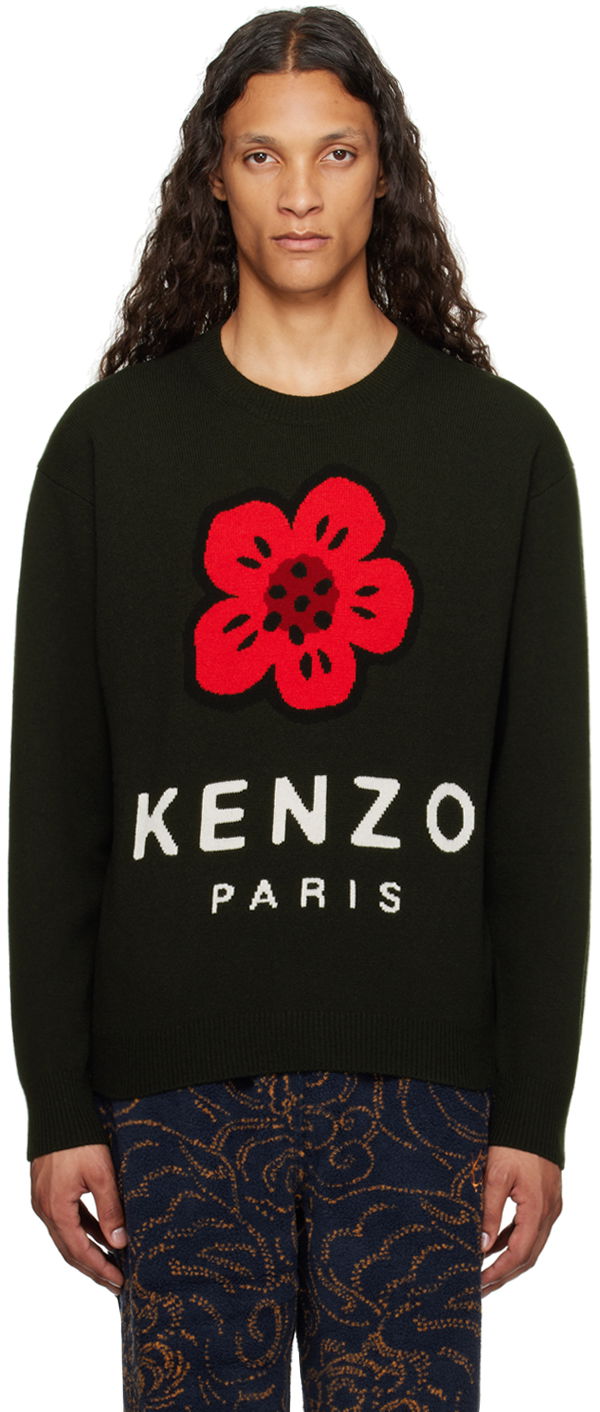 Sweater KENZO Black Paris 'Boke Flower' Wool Sweater Sort | FE65PU4873LD, 0