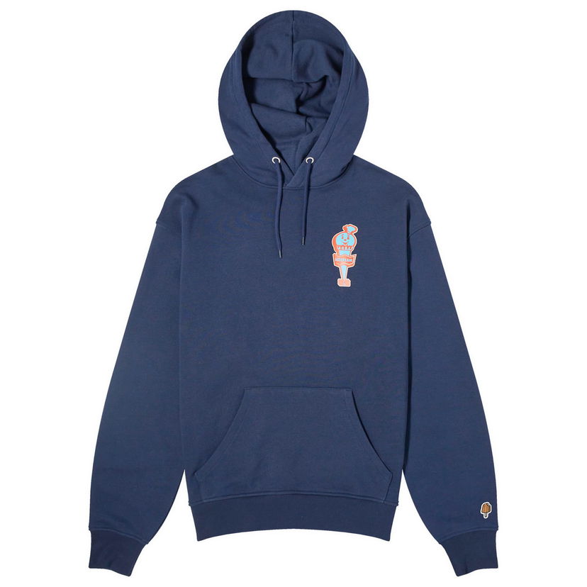 Sweatshirt BBC IceCream ICECREAM We Serve It Best Hoodie, Size Small Mørkeblå | IC24230-BL