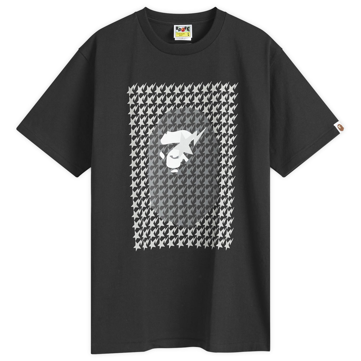 T-shirt BAPE Houndstooth Ape Head Graphic T-Shirt Black Sort | 001TEK801035M-BK2, 1