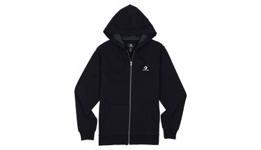 Sweatshirt Converse Embroidered Full-Zip Hoodie Sort | 10020341-A01, 0