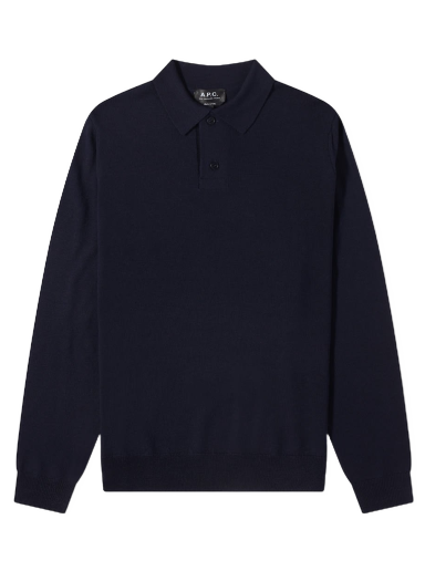 Polo skjorte A.P.C. Jerry Polo Knit Mørkeblå | WVAWM-H23593-IAK