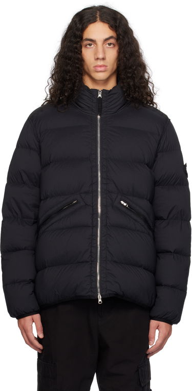Puffer jakke Stone Island Stone Island Seamless Tunnel Nylon Down Jacket Sort | 811543028, 0