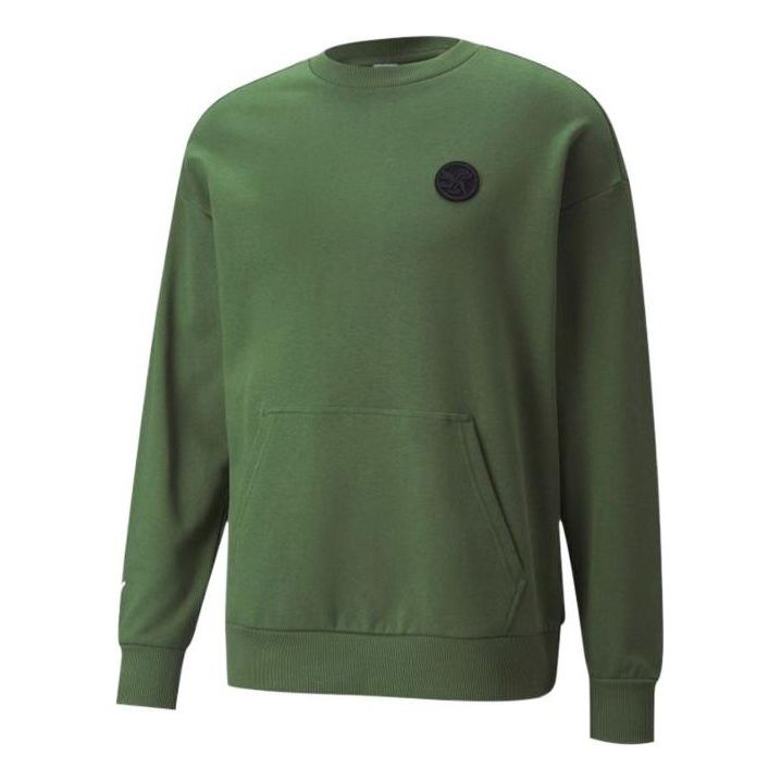 Sweater Puma Logo Round Neck Pullover Sweatshirt Grøn | 532241-67