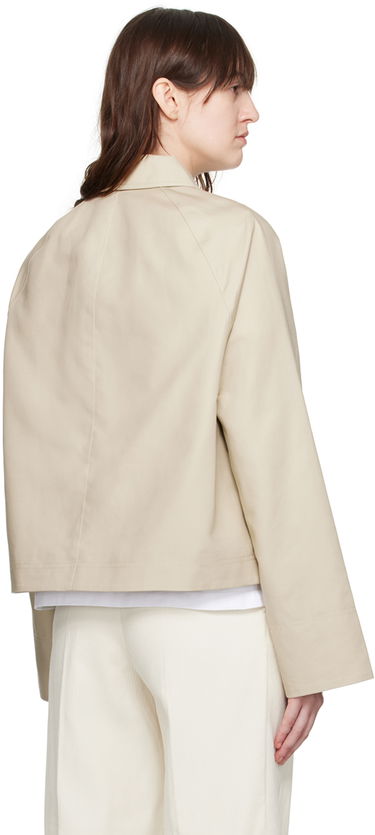 Jakke TOTEME TOTEME Cropped Flap Pocket Jacket Beige | 243-WRO0129-FB0198, 2