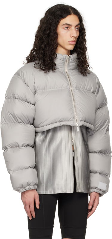 Puffer jakke VETEMENTS VTMNTS Cropped Puffer Jacket Grå | VL14JA240X, 1