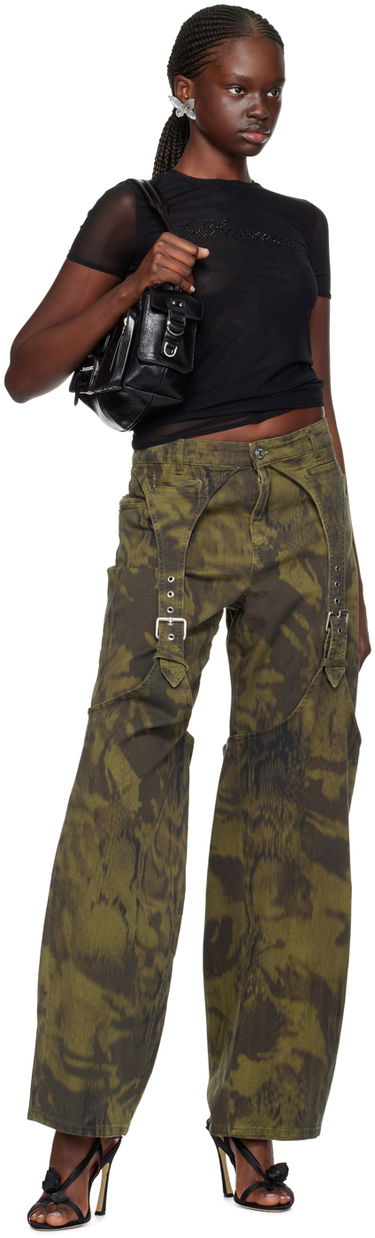 Cargo bukser Blumarine Pattern Denim Trousers Grøn | P422J133A, 3