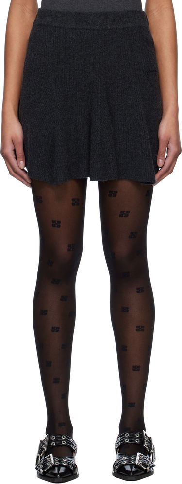 Nederdel GANNI GANNI Cashmere Blend Mini Skirt Grå | K2420, 0