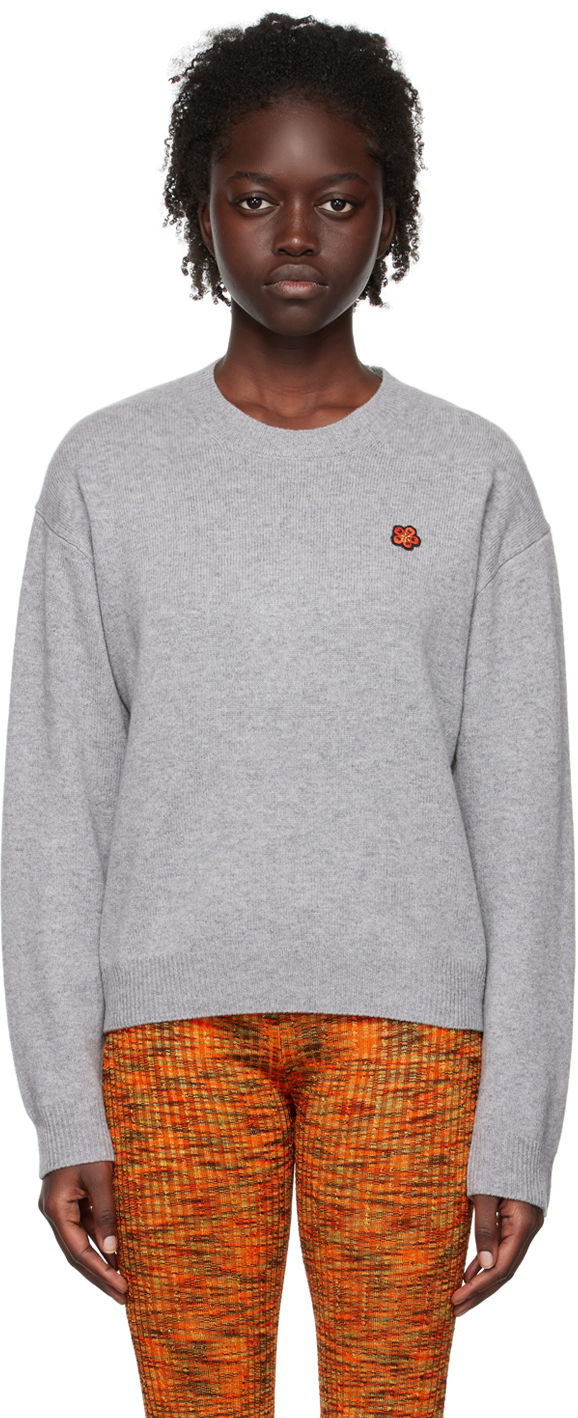 Sweater KENZO Paris Embroidered Grå | FC62PU3423LC, 0