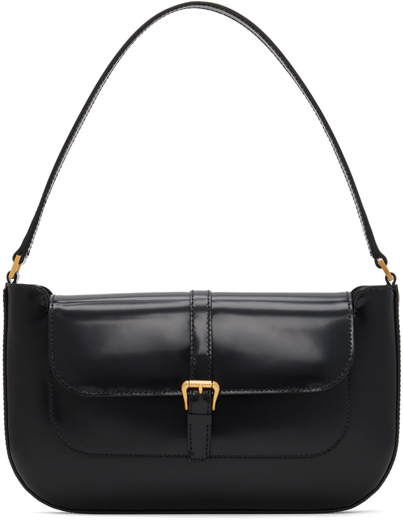 Skuldertaske BY FAR Miranda Black Leather Shoulder Bag Sort | 19PFMDASBLWMED